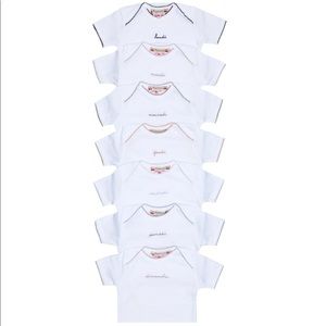 BONPOINT baby set of 7 cotton onesies